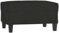vidaXL Fu&szlig;hocker, Sitzhocker Schwarz 70x55x41 cm Stoff