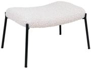 House Nordic Fu&szlig;hocker in Weiss, Stoff - 61x36x41cm (BxHxT)