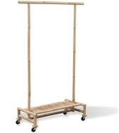 vidaXL Garderobe Bambus Kleiderst&auml;nder Kleiderregal Kleiderstange