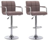 vidaXL Barhocker Barhocker 2 Stk. Taupe Stoff (2 St)
