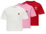 KIDS ONLY T-Shirt KOGREX S/S PRINTED TOP JRS 3-PACK (Packung, 3-tlg) mit...