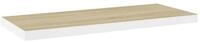 vidaXL Wandregal, Schweberegal Eichen-Optik und Wei&szlig; 80x23,5x3,8 cm MDF