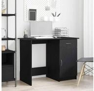 vidaXL Schreibtisch, Schreibtisch mit Speicher Schwarz Eichen-Optik 100 x 50 x 76 cm