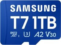 Samsung T7 Speicherkarte (1000 GB, Video Speed Class 30 (V30), 170 MB/s