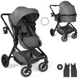 Hauck Kombi-Kinderwagen Convert N Care - Dark Grey, 2in1 Kinderwagen Set...