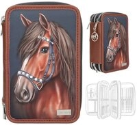 Depesche Kinderrucksack Miss Melody 3 Fach Federtasche LUXURY HORSE