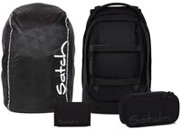 Satch Schulrucksack Pack (4tlg., inkl. Schlamperbox, Regenh&uuml;lle und Geldb&ouml;rse)