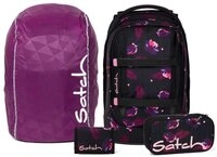 Satch Schulrucksack Pack (4tlg., inkl. Schlamperbox, Regenh&uuml;lle und Geldb&ouml;rse)