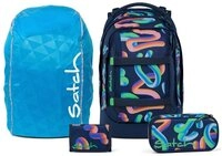 Satch Schulrucksack Pack (4tlg., inkl. Schlamperbox, Regenh&uuml;lle und Geldb&ouml;rse)