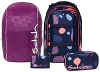 Satch Schulrucksack Pack (4tlg., inkl. Schlamperbox, Regenh&uuml;lle und Geldb&ouml;rse)