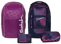 Satch Schulrucksack Pack (4tlg., inkl. Schlamperbox, Regenh&uuml;lle und Geldb&ouml;rse)