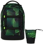 Satch Schulranzen Schulrucksack-Set PACK Seismic Green 2-teilig (2-teilig),