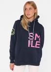 Hoodie ZWILLINGSHERZ "Alissa", Damen, Gr. S/M, blau (marine), Sweatware,
