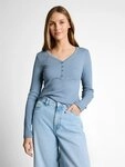 TOM TAILOR Denim Henleyshirt mit Streifen Muster