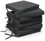 Beautissu Stuhlkissen 8er Set Loft SK Stuhlkissen Graphitgrau, 45x40x5cm,