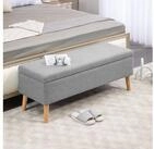 HOMCOM Sitzbank mit Stauraum, 110 x 39 x 45 cm (Truhenbank, 1-St., Polsterbank),
