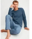 CALIDA Schlafanzug Relax Streamline 3 (2 tlg) Langarm-Shirt mit eingefasstem