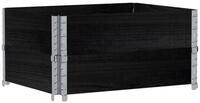 vidaXL Blumentopf Pflanzkasten Schwarz 80x60 cm Massivholz Kiefer (1 St)