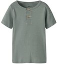 Name It Kurzarmshirt NMMKAB TOP NOOS Baumwollmischung, kurze Knopfleiste