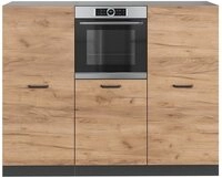 Vicco K&uuml;chenzeile R-Line, Goldkraft Eiche/Anthrazit, 180 cm ohne Arbeitsplatte