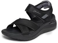 Sandale SKECHERS "ARCH FIT 2.0 SANDAL", Damen, Gr. 35, schwarz (schwarz, grau),