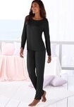 Vivance Dreams by Lascana Pyjama (Set, 2 tlg) mit Babylock-Saum