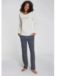 Vivance Dreams Pyjama (2 tlg) mit sch&ouml;nem Frontprint blau|wei&szlig; 44/46