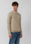 s.Oliver Longpullover Strickpullover Baumwollpullover mit Logo-Stickerei