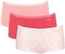 sloggi Panty GO Crush (3er Pack) mit Spitzendetails, Cotton-Mix