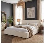 IDIMEX Polsterbett CALM, Doppelbett 160x200 cm in Leinenoptik mit Lattenrost