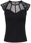 ONLY Spitzenshirt ONLEMILIE S/L DETAIL TOP CS JRS Viskosemischung, regular fit