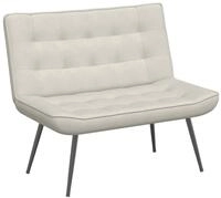 vidaXL Sitzbank Sitzbank Creme 110x74x84 cm Samt