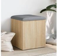 vidaXL Sitzbank, Sitzbank mit Stauraum Sonoma-Eiche 42x42x45 cm Holzwerkstoff