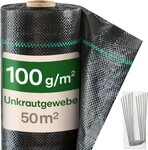 Praknu Gartenvlies B&auml;ndchengewebe 100g/m&sup2; 50m&sup2; - 24 Erdanker UV-Stabil