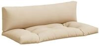 vidaXL Sitzauflage Palettenkissen 2-tlg. Beige Stoff, (2 St)