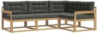 vidaXL Gartenlounge-Set Outdoor-Sofagarnitur 3 pcs Wei&szlig; und Anthrazit...