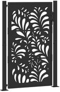 vidaXL Gartentor Gartentor Schwarz 100x150 cm Stahl Wellendesign