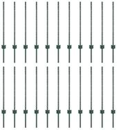 vidaXL Bett Eingebetteter Zaunpfosten 22 pcs Gr&uuml;n 120 cm (22-tlg)