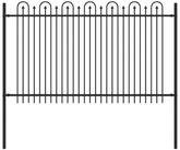 vidaXL Gartenzaun Spitzenbogenzaun DRONTEN Schwarz, (1-St)