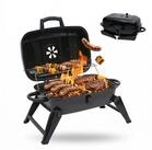 relaxdays Holzkohlegrill Tischgrill mit 2 Grillgittern