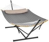 SONGMICS H&auml;ngematte, mit Gestell, Kissen, bis 200 kg belastbar, 200 x 140 cm...