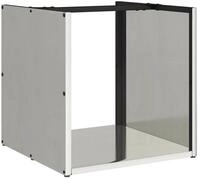 vidaXL Kaminholzregal Brennholzregal 40x40x40 cm Edelstahl, BxTxH:40x40x40 cm