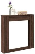 vidaXL Dekokamin, Kaminumrandung Braun Eichen-Optik 100x20x100 cm Holzwerkstoff