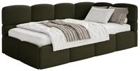 Selsey Jugendbett CLOUDY, mit Lattenrost, Bettkasten und Eck-Kopfteil, Boucl&eacute;,