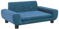 vidaXL Kindersofa, Kinder Schlafsofa Blau 70x45x33 cm Samt