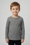 Name It Langarmshirt NMMKAB LS TOP NOOS Im Henley-Stil - mit kurzer Knopfleise,