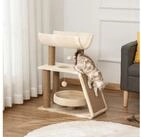 PawHut Kratzbaum Katzenkratzbaum Klein 76 cm Katzenbaum mit Spielball, Bett, f&uuml;r