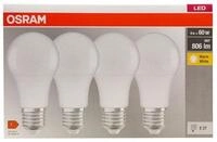 Osram LED-Leuchtmittel OSRAM LED CLASSIC A60 &ndash; 8W E27 Warmwei&szlig;, ersetzt 60W, 4 St.
