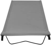 vidaXL Campingliege Campingbett 180x60x19 cm Oxford-Gewebe und Stahl Grau