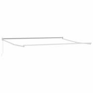 vidaXL Markise Ausziehbarer Sonnenschirmrahmen Wei&szlig; 400 x 300 cm Aluminium...